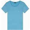 EMPORIO ARMANI T-Shirt Girocollo da Donna Essential Studs Blu XL