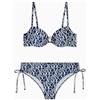 EMPORIO ARMANI Reggiseno Push-up LOGOMANIA + Slip Bikini Blu M