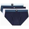 EMPORIO ARMANI Slip Uomo, Inchiostro/Orion/Bianco, M