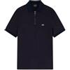 Armani Exchange Polo da Uomo, con Logo 3D, Mezza Zip, Colore: Blu, L