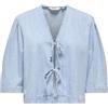 ONLY Onlzola 3/4 DNM Tie Top Cro, Mix Blu Chiaro, XL Donna