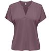 ONLY Onlfree Life S/S Split Top Jrs, Marrone Rosa, M Donna