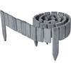Garronda Rollborder Recinzione in legno flessibile 200 x 10 cm bordatura giardino bordura per aiuola staccionata in legno cordolo Decorazione da frutteti Palizzata GD-0149 Grigio
