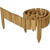 Garronda Rollborder Recinzione in legno flessibile 200 x 10 cm bordatura giardino bordura per aiuola staccionata in legno cordolo Decorazione da frutteti Palizzata GD-0149 Marrone Chiaro