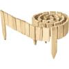 Garronda Rollborder Recinzione in legno flessibile 200 x 10 cm bordatura giardino bordura per aiuola staccionata in legno cordolo Decorazione da frutteti Palizzata GD-0149 Naturale (non impregnato)