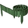 Garronda Rollborder Recinzione in legno flessibile 200 x 10 cm bordatura giardino bordura per aiuola staccionata in legno cordolo Decorazione da frutteti Palizzata GD-0149 Verde Scuro