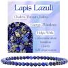 Bivei Lapislazzuli - Saggezza Braccialetto di Cristallo per Donna 4mm Perle Pietra Semipreziosa Naturale Elastico Estensibile Gioiello Regalo Yoga