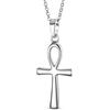 Bling Jewelry Unisex Grande Collana Pendente Croce Egiziana Ankh Chiave Della Vita Religiosa Per Donne Uomini Adolescenti Lucida In Argento Sterling .925