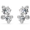 Swarovski Orecchini a lobo Constella, Taglio Round, Bianchi, Placcato rodio