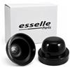 Esselle Parts Coppia Tappi Posteriori Fari Auto 95 mm Maggiorati, Cuffie Antipolvere Impermeabili per Kit LED Xenon, Coprifaro Nero Flessibile Plug and Play