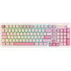 WESDAR Tastiera gaming/ufficio RGB 103 pulsanti,inclusi i pulsanti multimediali retroilluminazione RGB brillante,controllo del volume tramite manopola,Layout QWERTY ltaliano