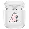 CasurvivePro Custodie per cuffie per AirPods 2 e 1, custodia in TPU trasparente con motivo carino custodia di ricarica per Apple AirPods 2a generazione 1a