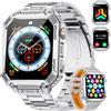 LIGE Smartwatch Uomo Con 2 Cinturini, Schermo HD 2,01, Orologio Smart Con Chiamata Bluetooth, Cardiofrequenzimetro 24/7 e SpO2, IP68 Impermeabile, 120+ Modalità Sportive Per Android iOS, EF2-M