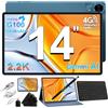 TECLAST T70 Tablet 14 Pollici 2.2K Tablets Gaming, Helio G100 2.2GHz Octa-Core, 10000mAh/18W, Dual SIM 4G LTE, 20GB RAM+128GB(TF 8TB), Widevine L1/GPS/13MP/Gemini AI Tablet con Tastiera+Custodia+Penna