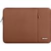 MOSISO 13.3 pollici Custodia Laptop Compatibile con MacBook Neo/Air/Pro | 13-14 pollici Borsa PC per 14 M5 M4 M3 M2 M1, HP Dell ASUS Lenovo, Poliestere Manica Verticale con Tasca, Caramello Marrone