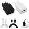Loxzevox 2 Pz Caricatore USB C 5V 2A Caricabatterie con Adattatore di Alimentazione USB C, 2m USB C Cavo di Ricarica Rapida, Adattatore AC Compatto 10W, Presa Universale per IPhone/Xiaomi/Samsung Galaxy/Huawei