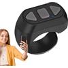 Lyricalist Telecomando con punta delle dita, anello di controllo remoto con scorrimento del dito,Clicker per girare la pagina con il pollice a distanza, otturatore per selfie - Telecomando video wireless per gir