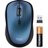 Trust Yvi+ Mouse Wireless Silenzioso con Design Sostenibile, Blu | 800-1600 DPI, per Mano Sinistra e Destra, Microricevitore USB, Mouse Senza Fili Compatto per PC Computer Laptop Mac