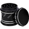 Spespo Macinaerbe 63 mm 4 Pezzi - Grinder in Alluminio con Raccoglitore di Polline e Racchetta, Ideale per Erbe, Spezie e Polline(Nero)