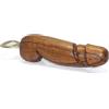 Keskin Apribottiglie in legno, realizzato a mano, divertente e regalo per feste, colore marrone, 15,2 cm
