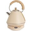 CREATE/KETTLE RETRO PRO/Bollitore elettrico da 1 L con controllo della temperatura sabbia/Sistema di autospegnimento, ebollizione rapida, base antiscivolo, pannello trasparente, 1200W