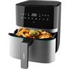 Cecotec Friggitrice ad Aria calda 5.5 L Cecofry Full Inox Pro 5500, 1700 W, Compatta e Digitale, Friggitrice dietetica in Acciaio inox, senza Olio, Tecnologia PerfectCook, Termostato