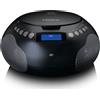 Lenco SCD-341BK - Boombox con radio DAB+/ FM e Bluetooth® - Radio alimentata a batteria o da rete elettrica