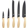 Masterchef Set di coltelli da cucina MasterChef, composto da: coltello da chef, coltello per verdure, coltello spelucchino, coltello da taglio e coltello da pane. Lame in acciaio inossidabile, rivestimento antiaderente, manici ergonomici soft-touch. Set …