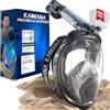 KAIMANA La pluripremiata maschera da snorkeling KAIMANA® per adulti e bambini — assolutamente sicura in presenza di CO₂ — include una custodia da trasporto — maschera da sub per adulti — a pieno facciale