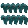 Baoblaze Copri Mazze da Golf Copritesta Copri Ferro Copertura Mazze Accessorio Golf Struttura in Similpelle PU con Imbottitura Rapida da Indossare con, 墨绿