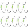 Generic Amo da pesca con tecnologia incandescente, 10 lotti | Amo da pesca professionale con esche vive sicure a molla per principianti attrezzatura da pesca per vari livelli di pescatori