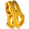 Hohopeti Accessorio STEM Manubrio Bike in Lega di Alluminio Oro, Piantone Corto per Mountain Bike e Climbing
