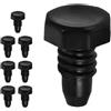 WRITWAA 8 Pezzi Protezione per Proteggere la Coda in Plastica Nera per Stecca da Biliardo Copertura Cilindrica Accessorio Versatile per estremità, Compatibile Stecche da Snooker e Pool
