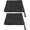DEARMAMY 2 Pezzi Borsa Porta Abiti Bagnati Oxford Nero, Compatta e Portatile, per Viaggio e Spiaggia, Sacchetto per Vestiti e Poncho da Pioggia