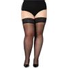 Bellivalini Calze Autoreggenti con Pizzo Plus Size Donna 40 DEN BLV-1127 (Nero, 4XL)