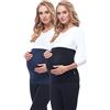 Be Mammy Fasce di Sostegno Premaman Set da 2 per Donna 169 (Nero/Blu Scuro, 40/42)