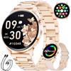 LIGE Smartwatch Donna, Display AMOLED 1,32" Ultra-sottile, Chiamate Bluetooth, IP68 Impermeabile, 116 Modalità Sport, Monitoraggio del Ciclo/Frequenza Cardiaca e Sonno, 2 Cinturini + 2 Cavi Inclusi, FV23-A