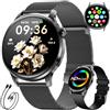 LIGE Smartwatch Donna, Display AMOLED 1,32" Ultra-sottile, Chiamate Bluetooth, IP68 Impermeabile, 116 Modalità Sport, Monitoraggio del Ciclo/Frequenza Cardiaca e Sonno, 2 Cinturini + 2 Cavi Inclusi, FV23-F