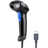 Eyoyo EYH2 Scanner portatile USB per codici a barre 2D, scanner QR Code con cavo, lettore di codici a barre Data Matrix con cavo USB lungo per pagamenti POS, supermercati, magazzini (blu)