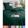 Utopia Bedding Copripiumino Singolo 135x200 cm, Smeraldo