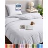 Utopia Bedding Copripiumino Singolo 135x200 cm, Bianco