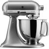 Kitchenaid Planetaria - Artisan - Robot da Cucina con testa inclinabile e 7 accessori - 4.8 L - Impastatrice - Color Argento placcato