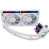 THERMALRLGHT TR-Thermalright Frozen Infinity 240 Bianco Liquido CPU Cooler, Radiatore AIO da 240mm con Effetto Luce Specchio Infinity, 2000RPM, per AM4/AM5, Intel LGA1851/1700/1150/1151