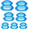 MEGYAD Set di 7 coppettazioni professionali in silicone, coppettazione in silicone, coppettazione, coppettazione sottovuoto, coppettazione muscolare, per uso domestico