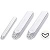 BENECREAT 3PCS Set di Timbri in Metallo con Design a Cuore, Timbri in Metallo da 2/4/6mm per Artigianato di Gioielli, Pelle, Punzonatura in Legno