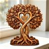 Wasetell Targa in legno con albero a forma di cuore, 2D, piatta, con nome personalizzato, albero della vita, per matrimonio, anniversario, decorazione per la casa, regalo per lei, moglie, marito, Natale, 01