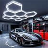 DIKHEE Lampada da Garage a LED a nido d'ape 8-esagonale, 280 W 6500 K Lampada da soffitto a LED deformabile DlY Hexagon Garage Luce per officina, magazzino, seminterrato, palestra