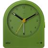 Braun Sveglia analogica Classic con snooze e retroilluminazione continua, movimento al quarzo silenzioso, allarme sonoro in crescendo, verde, modello BC22GN