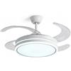 Silamp Ventilatore Da Soffitto Bianco Led Integrato 80w Luce Switch Con Telecomando