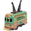 VBESTLIFE Tram Giocattolo a Carica, Modello di Tram retrò in Lamiera Stagnata con Design Classico, per Collezionisti Vintage e Decorazioni per L'home Office